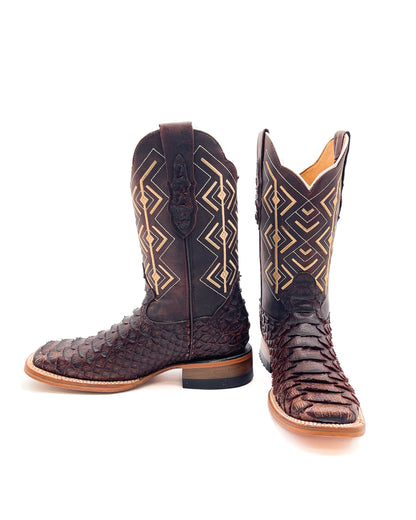 Cowboy Boot Brown Python