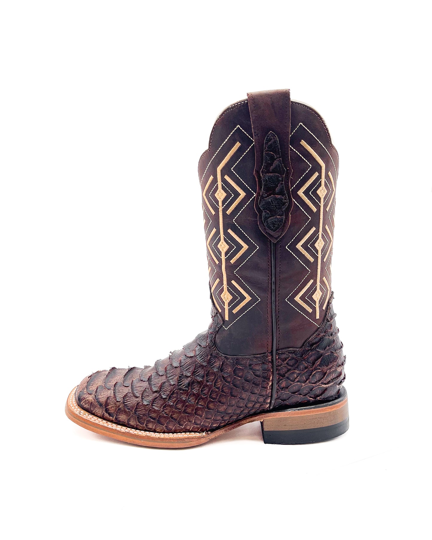 Cowboy Boot Brown Python