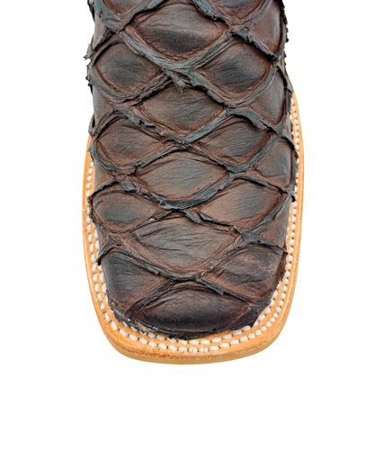Cowboy Boot Brown Pirarucu Rubber Sole