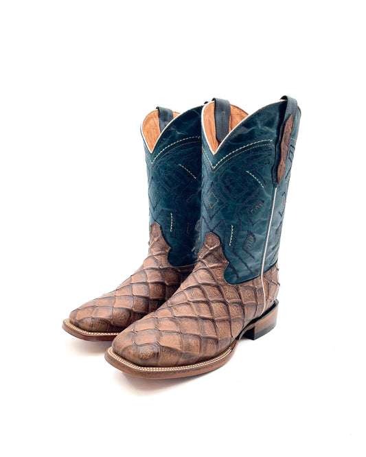 Cowboy Boot Brown Pirarucu Fish