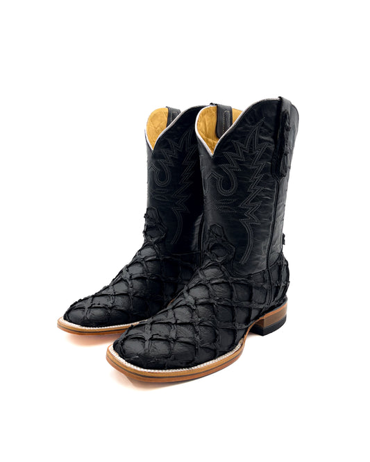 Cowboy Boot Black Pirarucu Bass