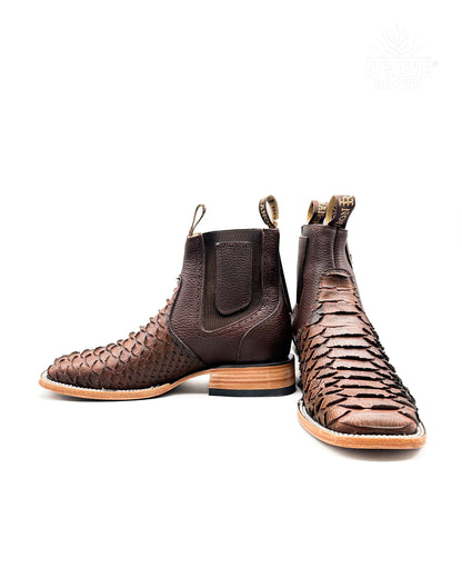 Ankle Boot Python Brown