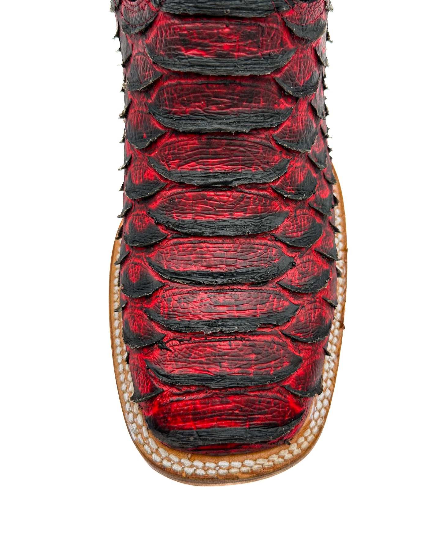 Cowboy Boot Black Cherry Python