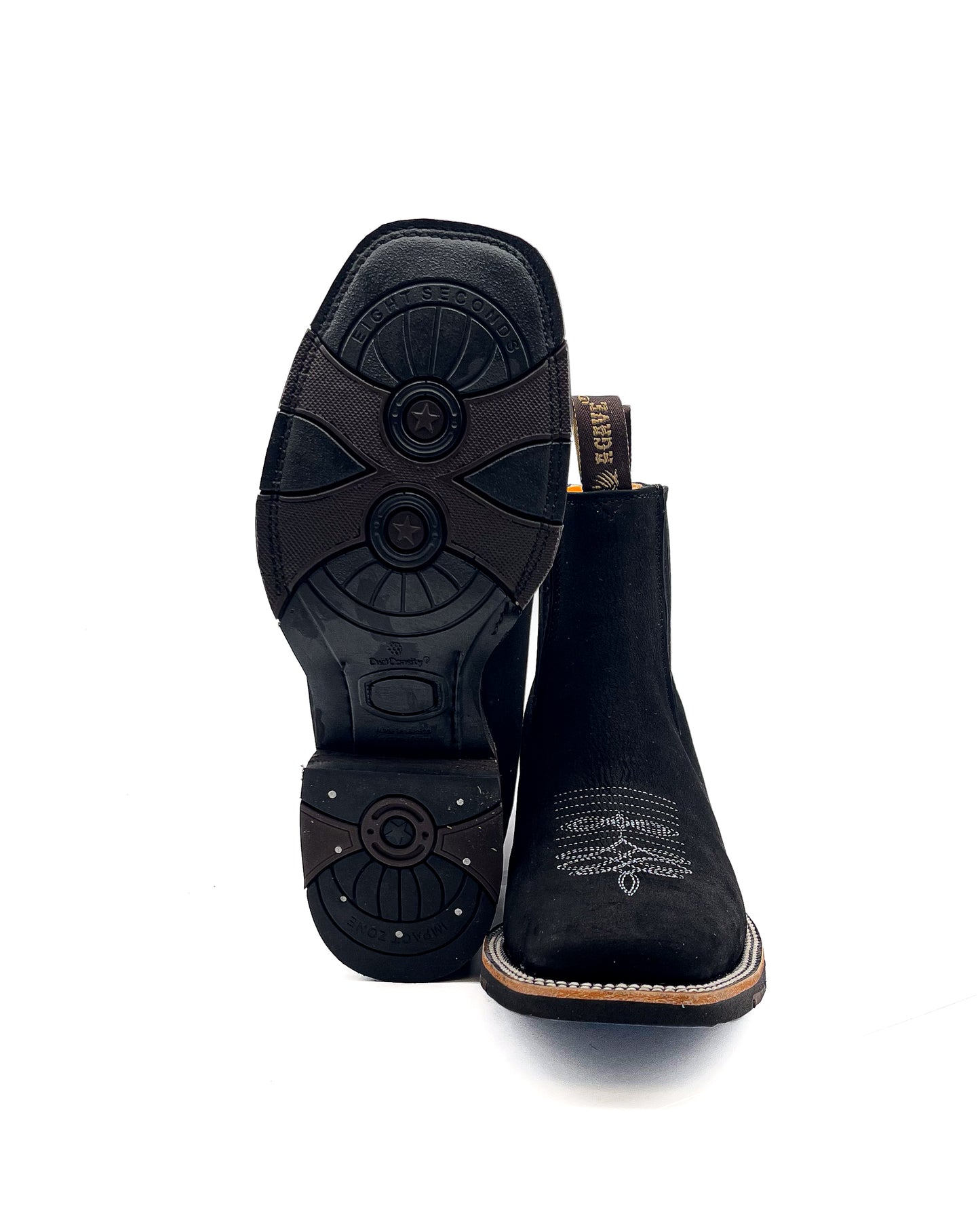 Ankle Boot Black Nobuck Rubber Sole