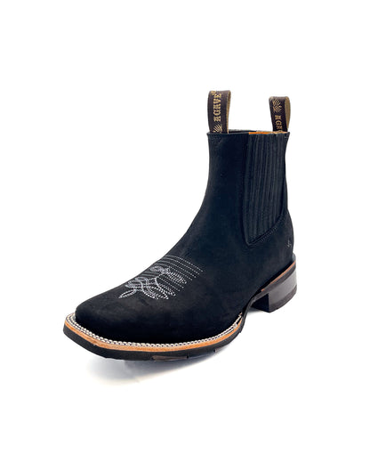 Ankle Boot Black Nobuck Rubber Sole