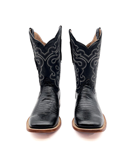 Cowboy Boot Black Lizard