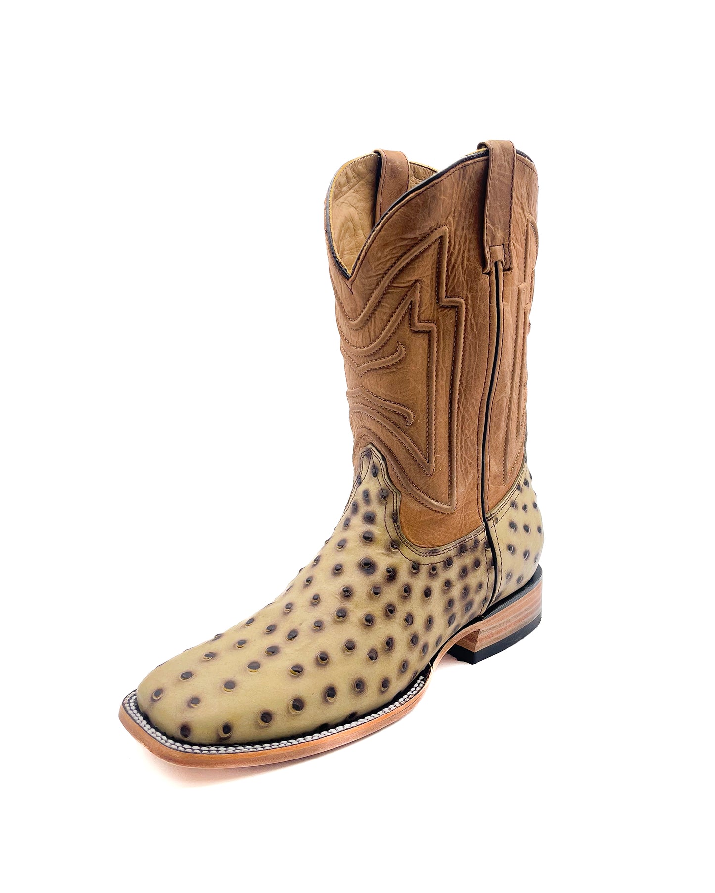 Cowboy Boot Tan Ostrich