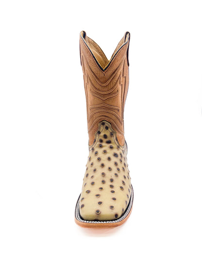 Cowboy Boot Tan Ostrich