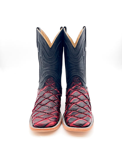 Cowboy Boot Black Cherry Pirarucu Bass