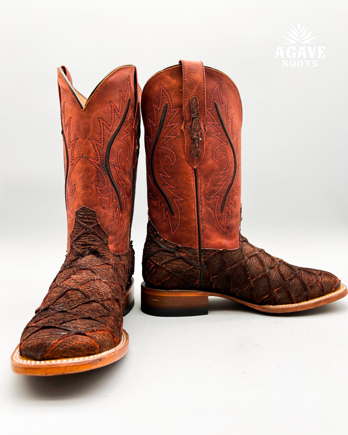 RUSTIC COGNAC FISH BASS | MEN’S COWBOY BOOTS