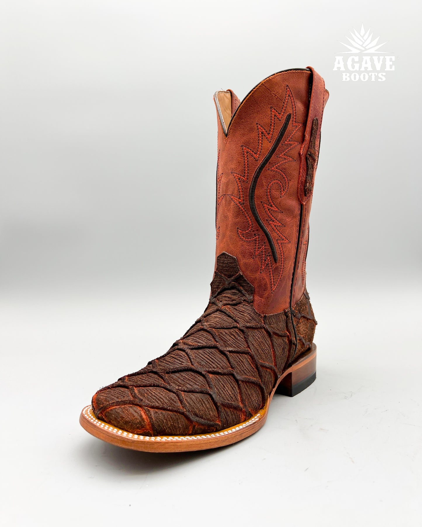 RUSTIC COGNAC FISH BASS | MEN’S COWBOY BOOTS