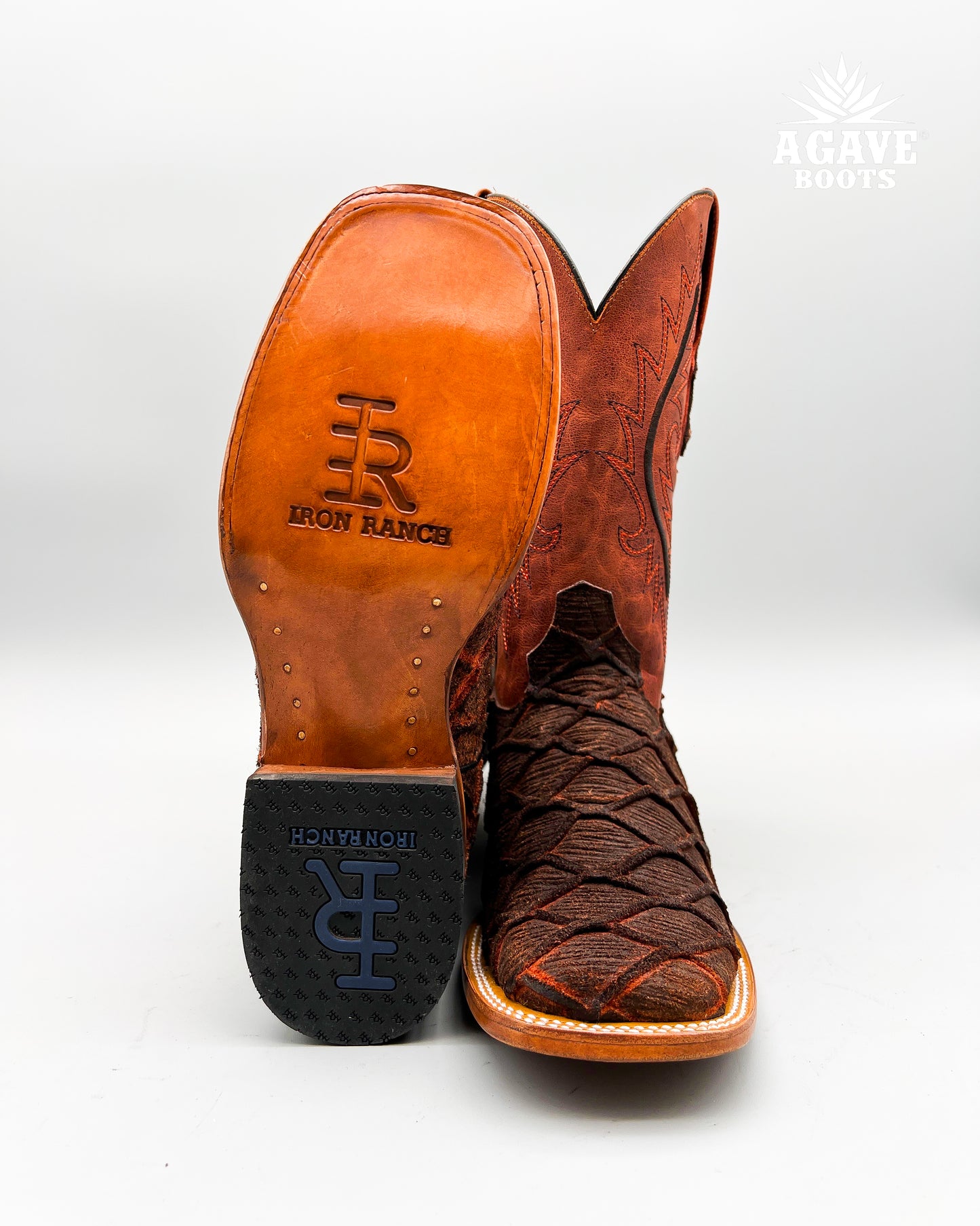 RUSTIC COGNAC FISH BASS | MEN’S COWBOY BOOTS