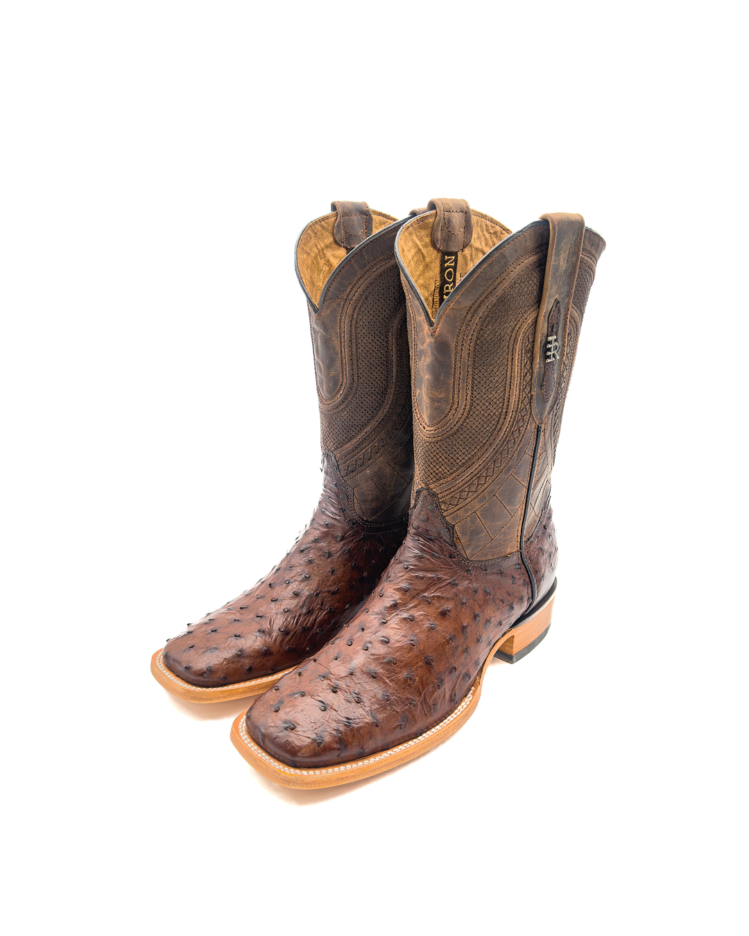 Cowboy Boot Genuine Ostrich Brown