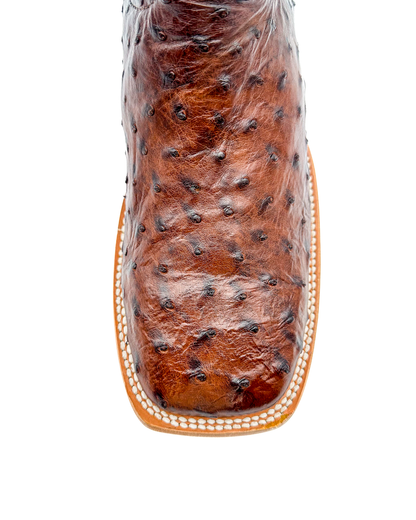 Cowboy Boot Genuine Ostrich Brown