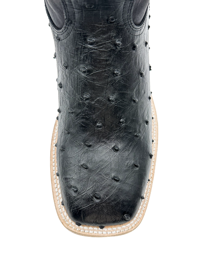 Cowboy Boot Black Ostrich