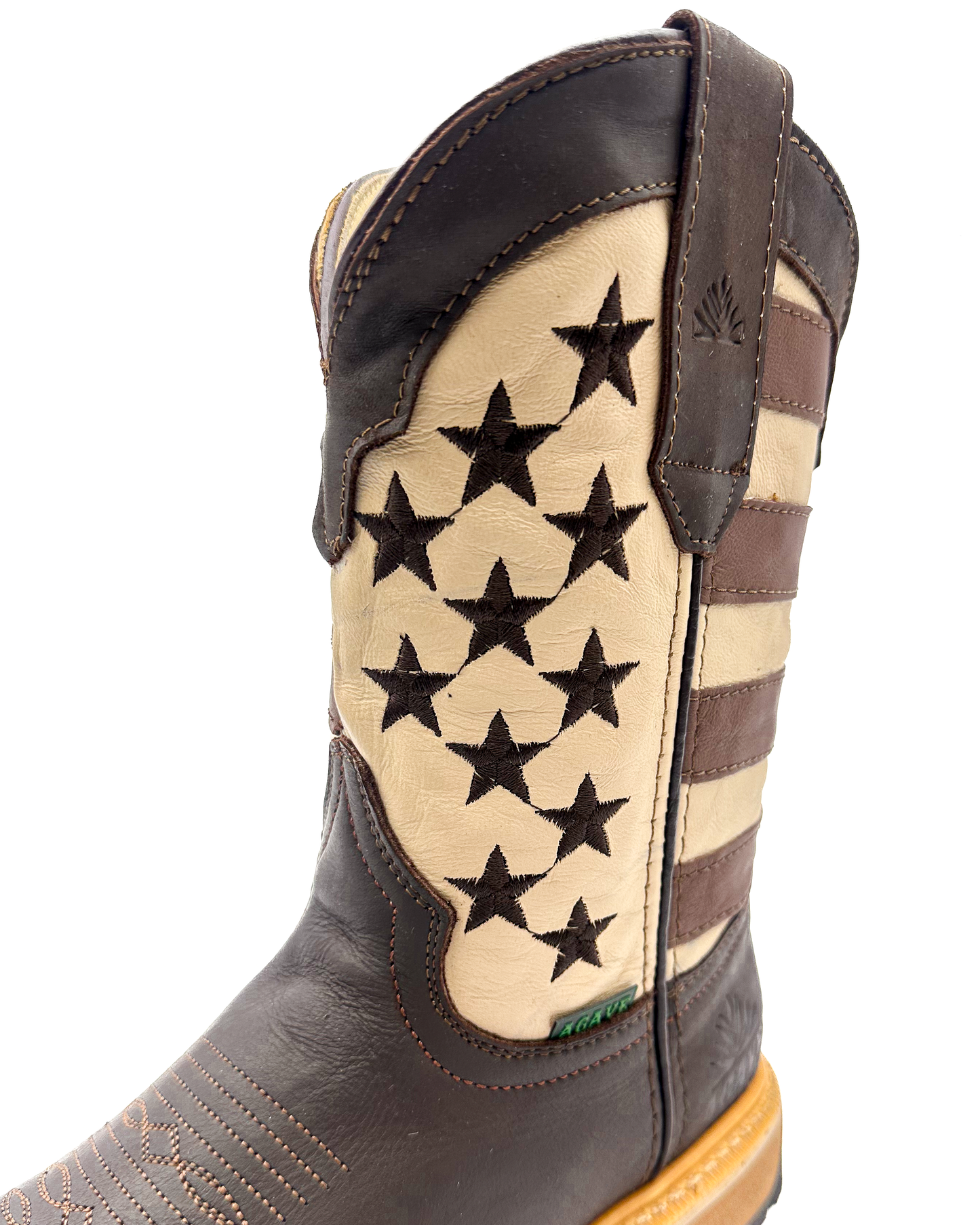 Cowboy Work Boot USA Brown Flag - Soft toe