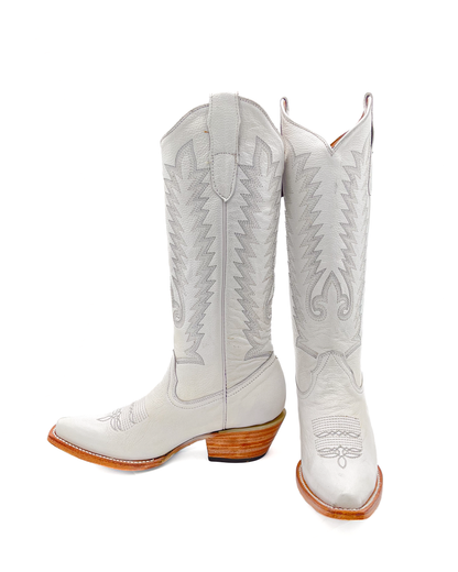 Cowboy Boot Tall White
