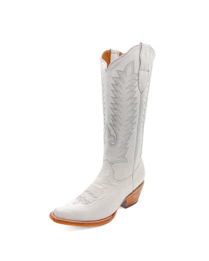 Cowboy Boot Tall White