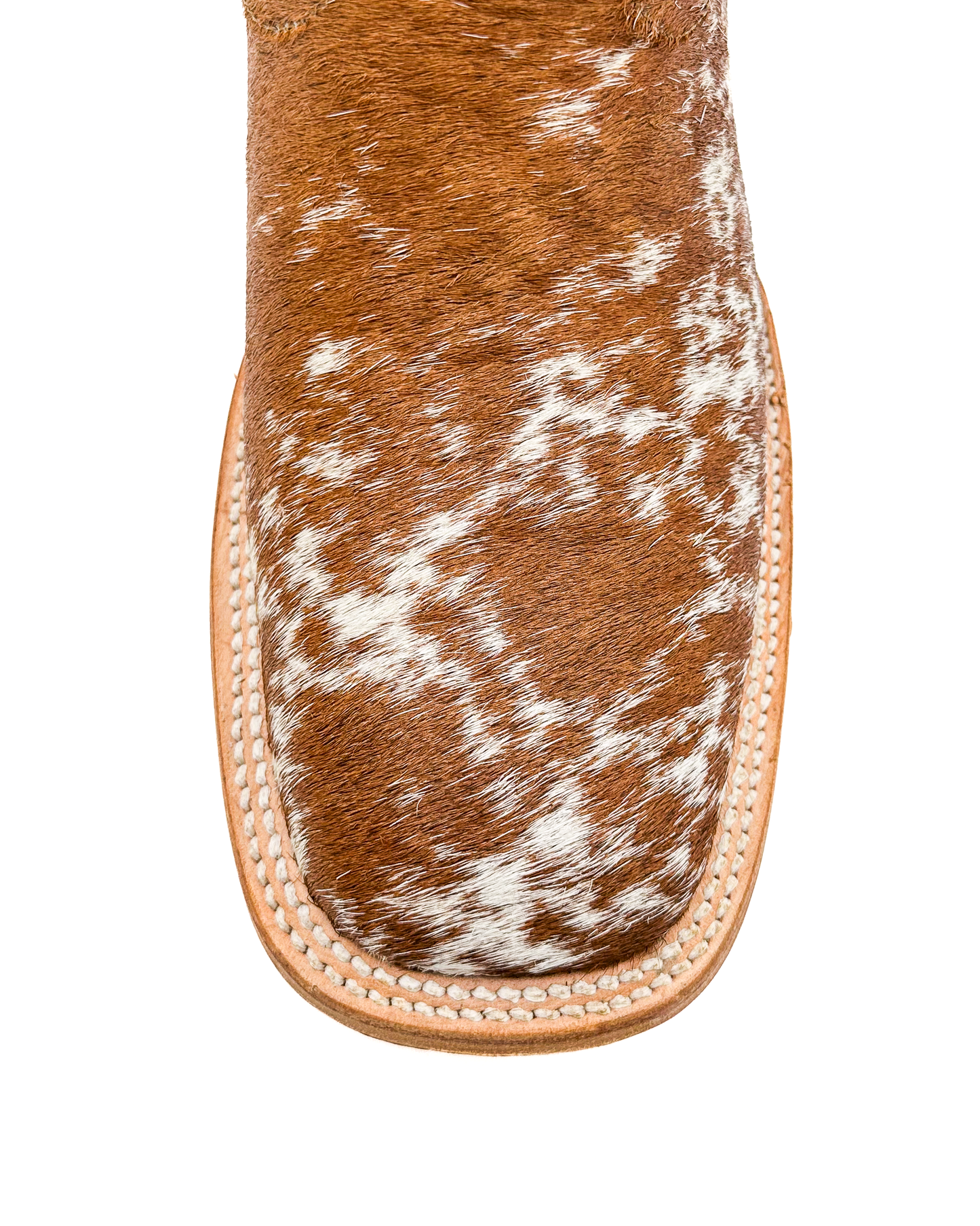 Cowboy Boot Brown Cowhide Aztec