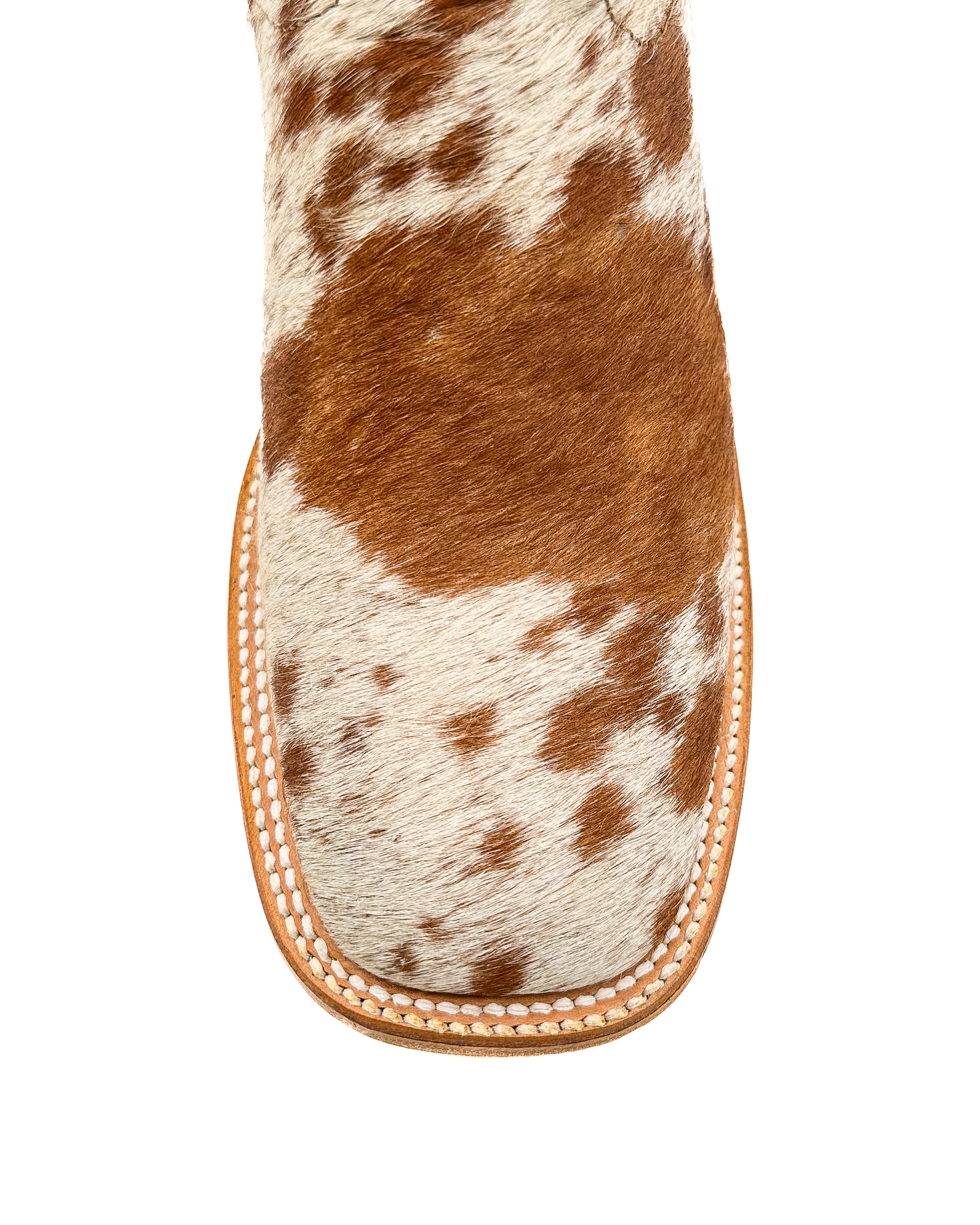 Cowboy Boot Brown Cowhide Aztec