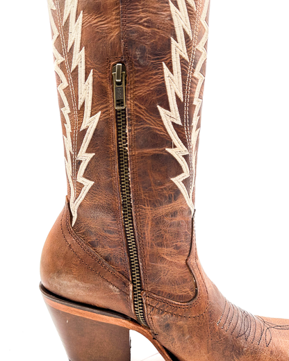 Cowboy Boot Junia Brown Saddle