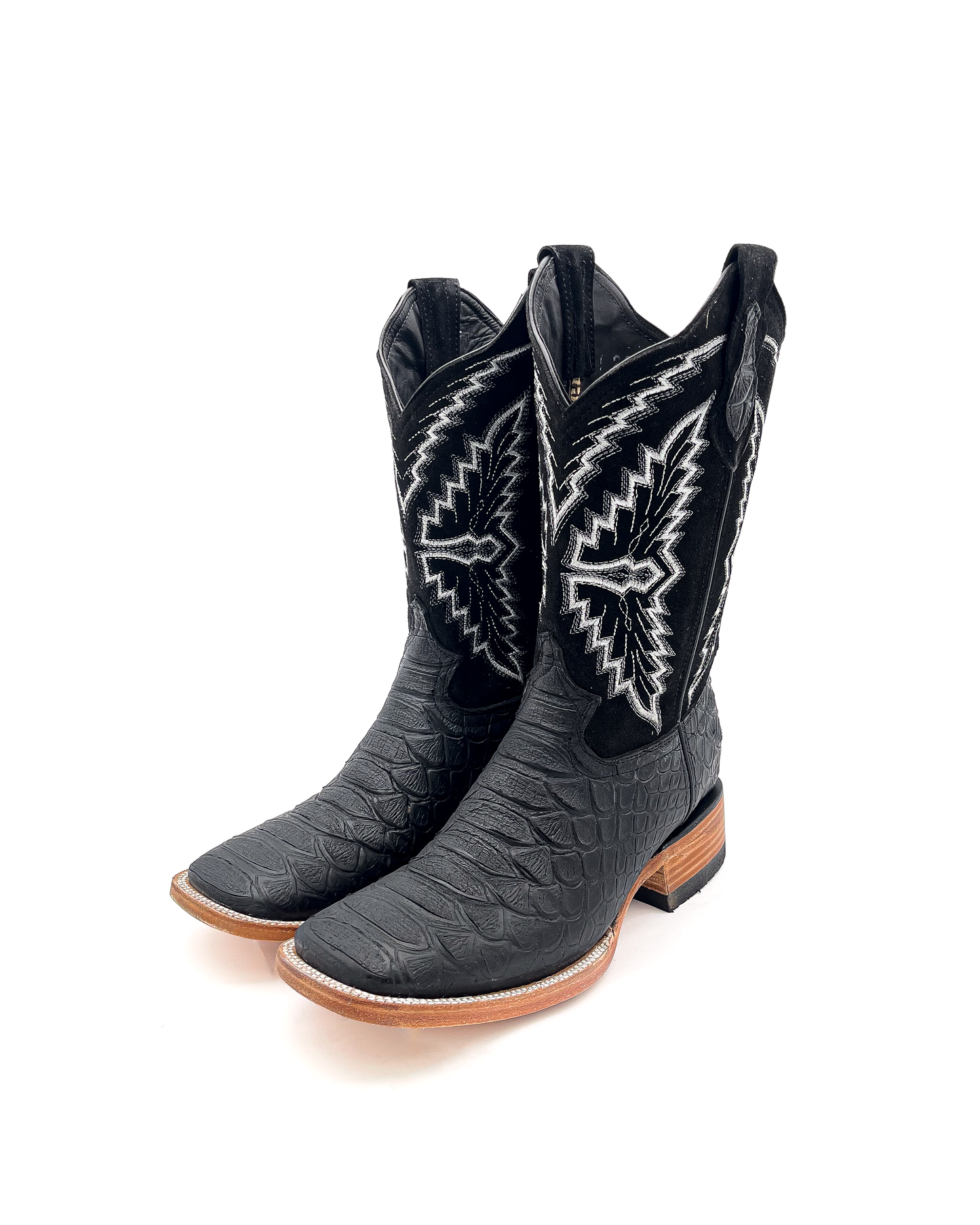 Cowboy Boot Black Python