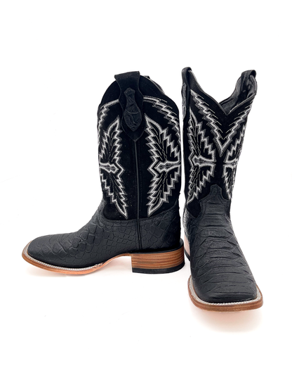 Cowboy Boot Black Python