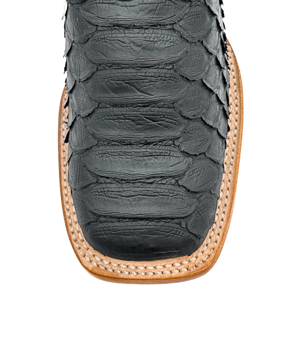 Cowboy Boot Jumbo Python Matte Black