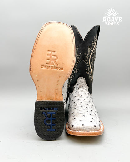Cowboy Boot White Ostrich
