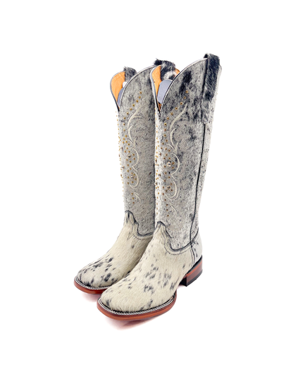 Cowboy Boot Kayce Cowhide Tall Square Toe
