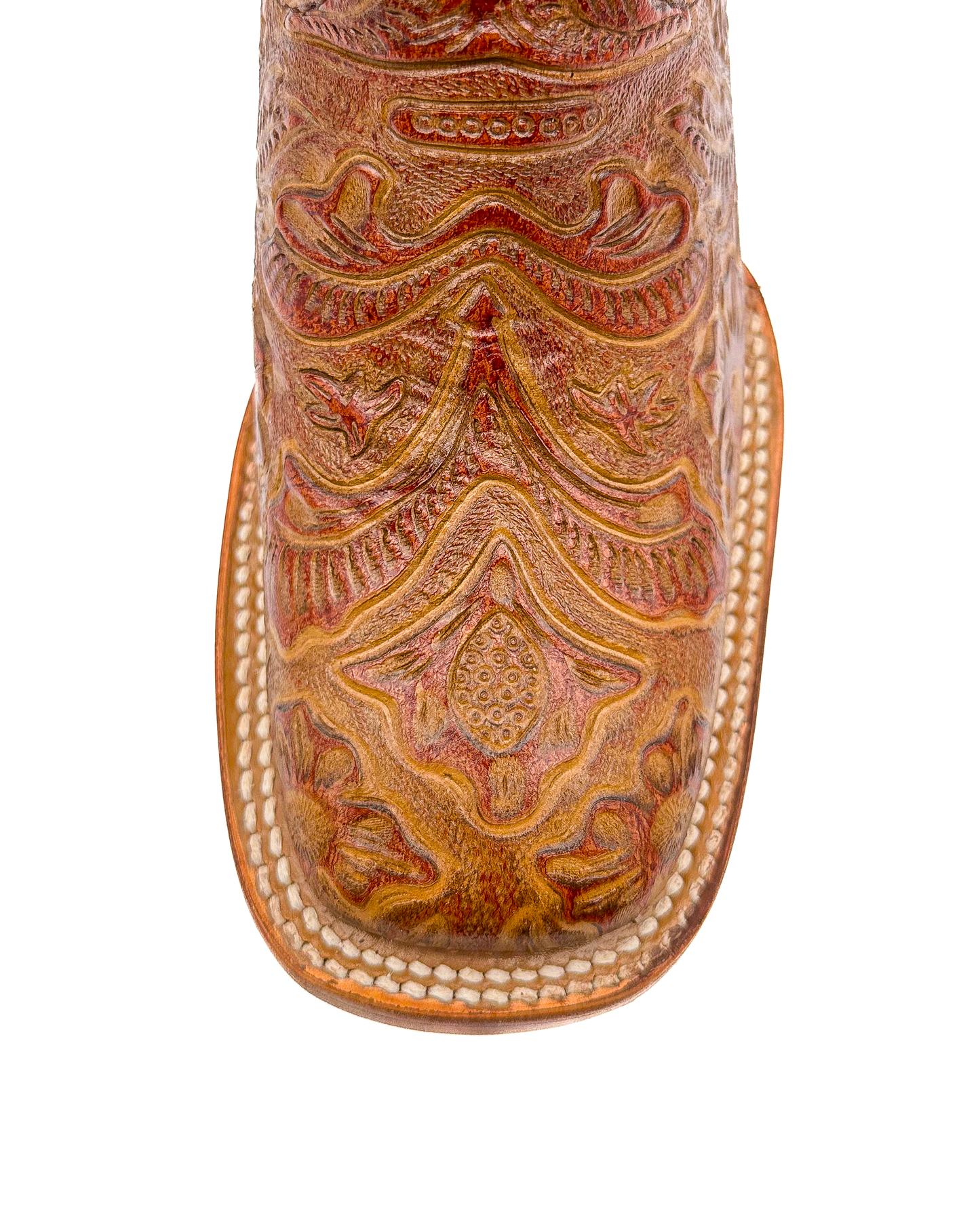 Cowboy Boot Tania Brown Tooled Leather
