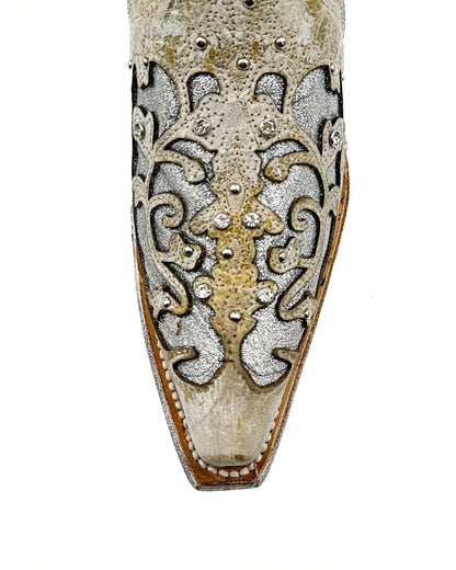 Cowboy Boot Clarissa Rustic White