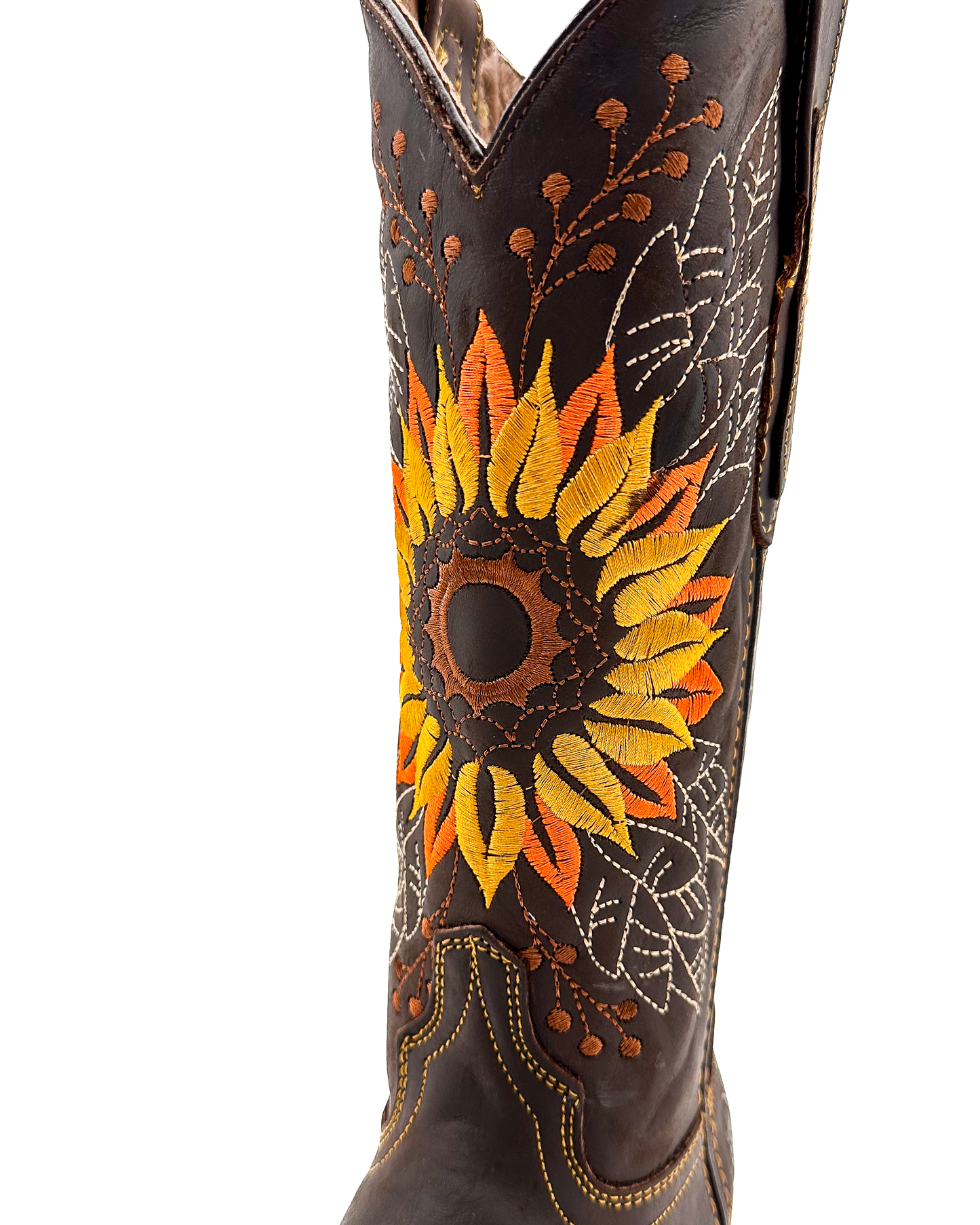 Cowboy Boot Sunflower Brown