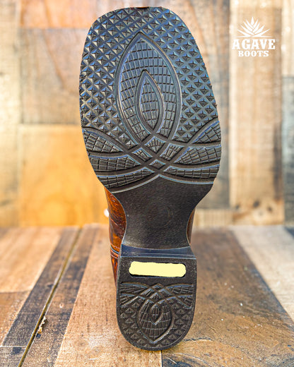 Cowboy Boot Brown Elephant Rubber Sole