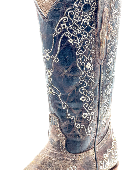 Cowboy Boot Madrid Brown Crater