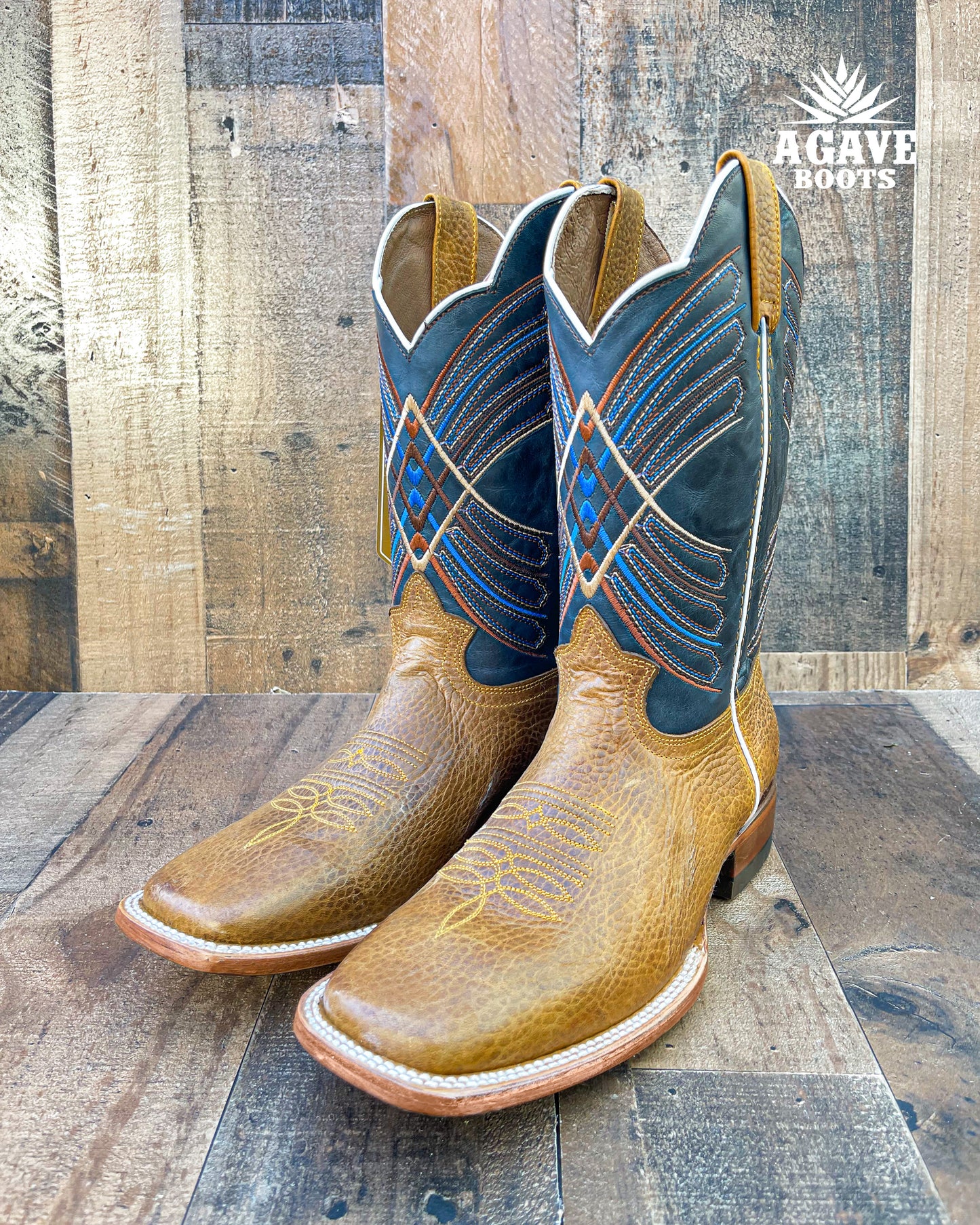 LIGHT BROWN | MEN SQUARE TOE WESTERN COWBOY BOOTS