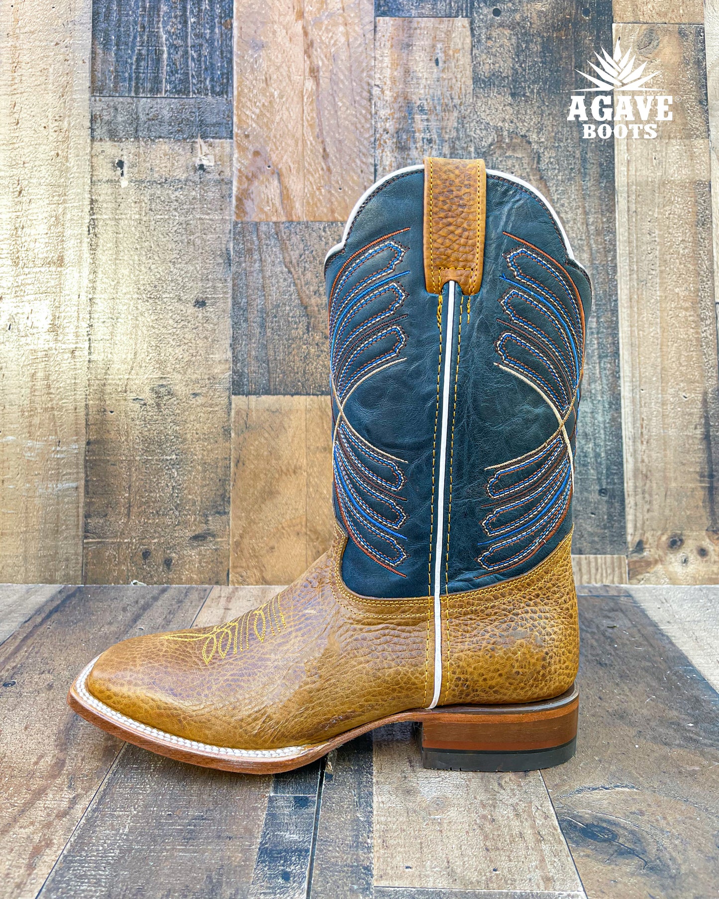 LIGHT BROWN | MEN SQUARE TOE WESTERN COWBOY BOOTS