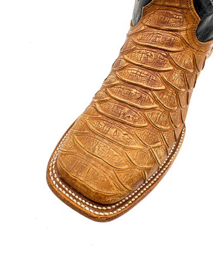 Cowboy Boot Light Brown Phyton