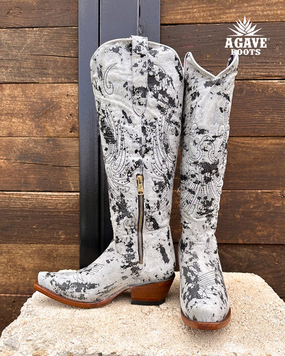 Cowboy Boot Tall Camo Cowhide