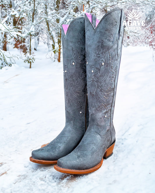 BLACK SUEDE | WOMEN TALL BOOTS