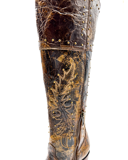 Cowboy Boot Daphne Tall Rustic Round Toe