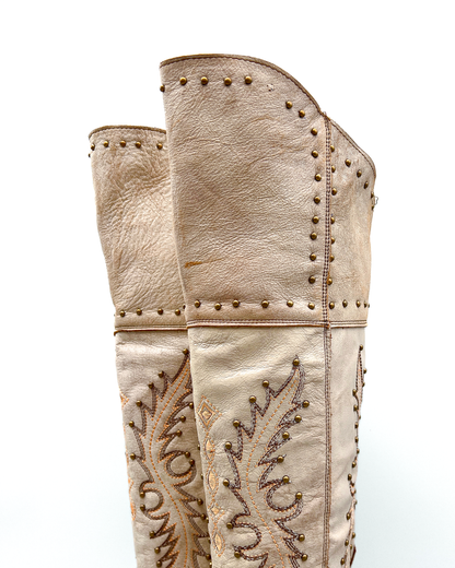 Cowboy Boot Daphne Tall Rustic Round Toe