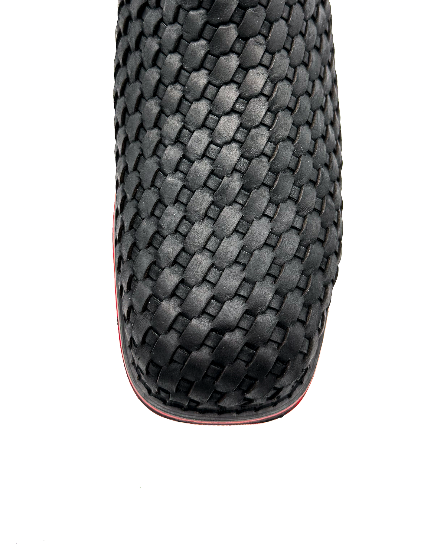 Ankle Boot Weave Woven Black Rubber Sole