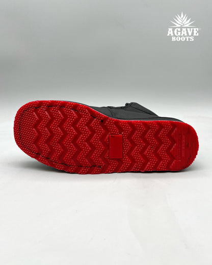 Zipper Shoe Red Bottoms Black Python Rubber Sole