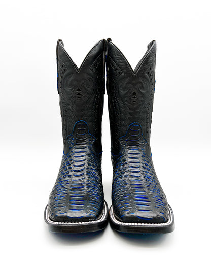 Cowboy Boot Blue Python