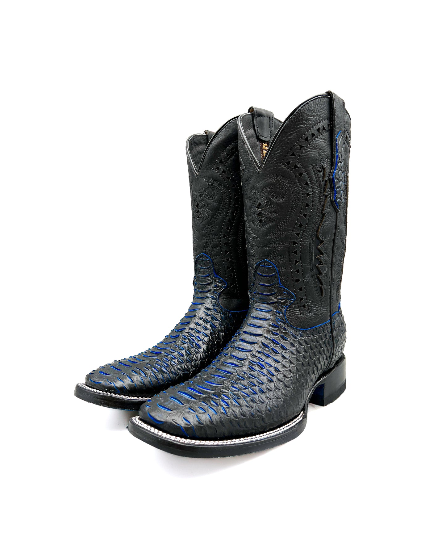 Cowboy Boot Blue Python