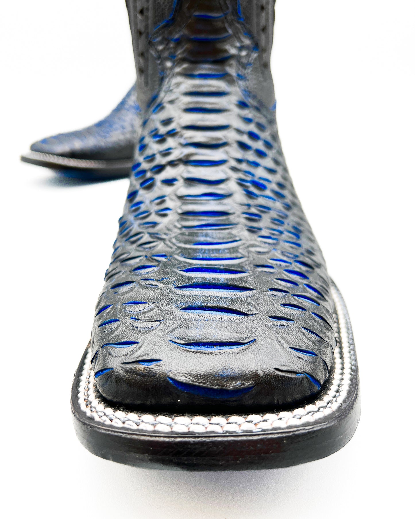 Cowboy Boot Blue Python