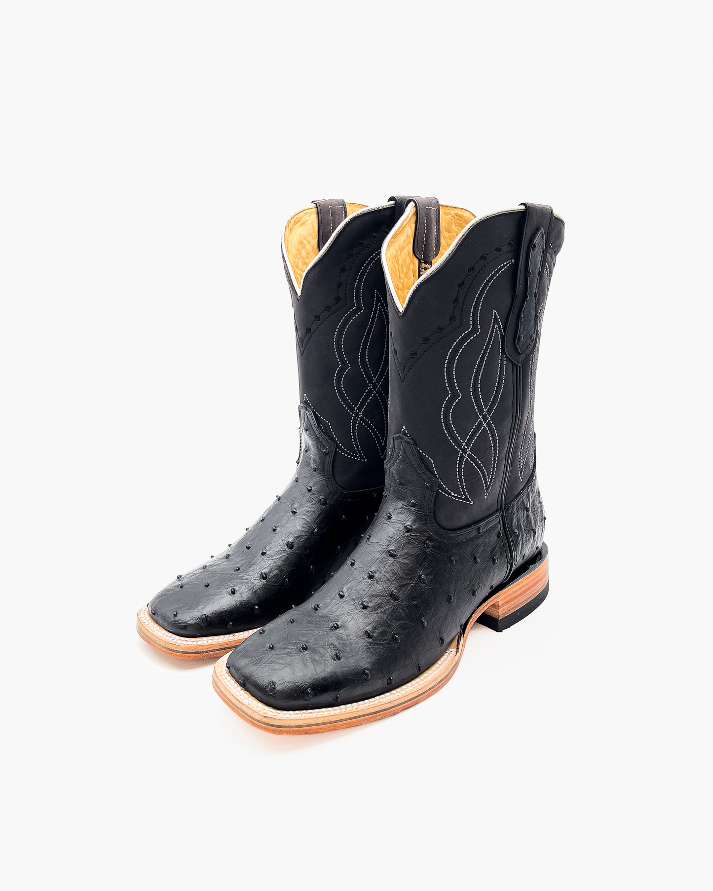 Cowboy Boot Black Ostrich