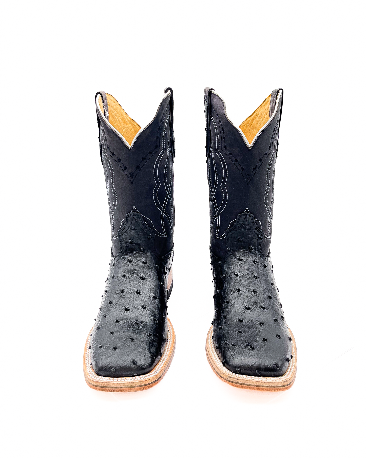 Cowboy Boot Black Ostrich