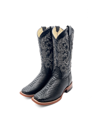 Cowboy Boot Black Phyton